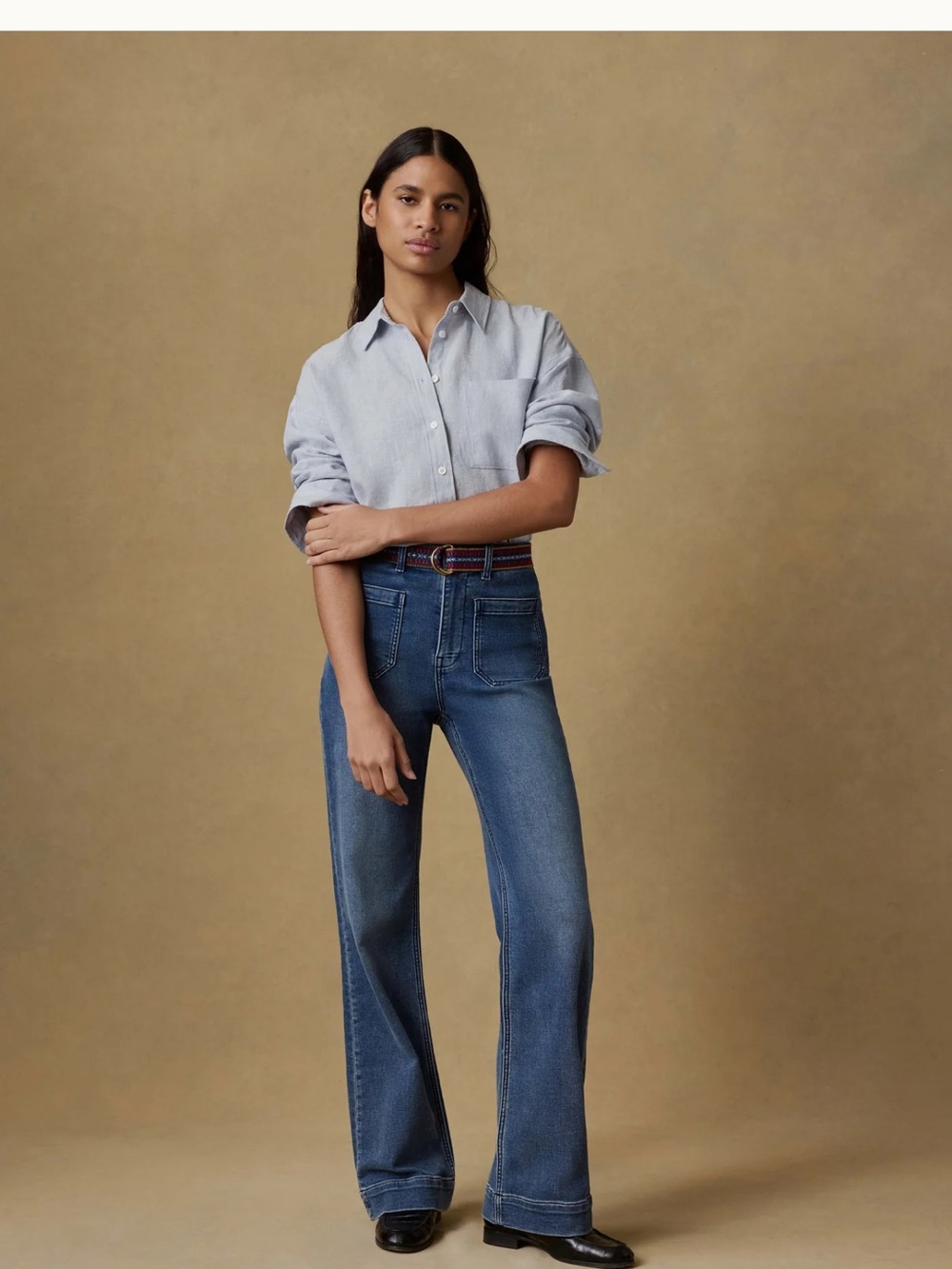 Faherty stretch terry patch pocket Jean